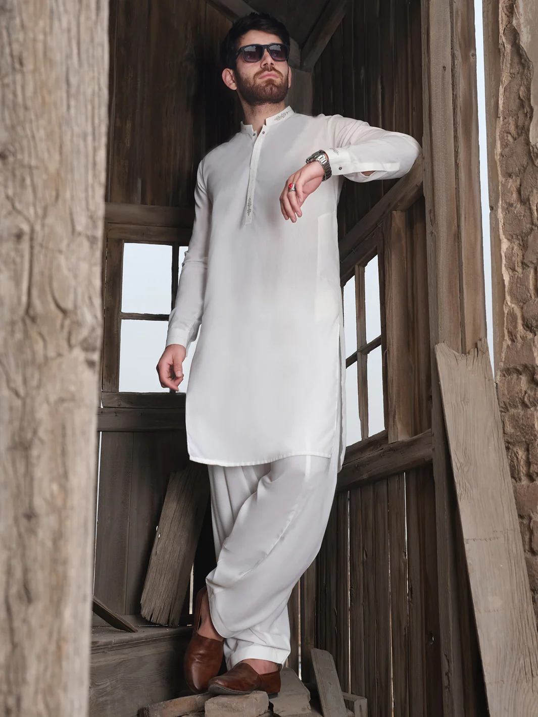 White Kurta Shalwar - AL-KS-2461