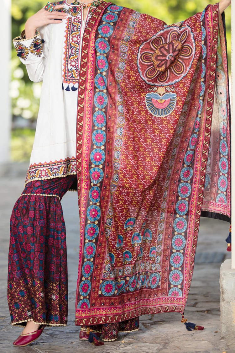 White Lawn 3 Piece Unstitched - ALP-549