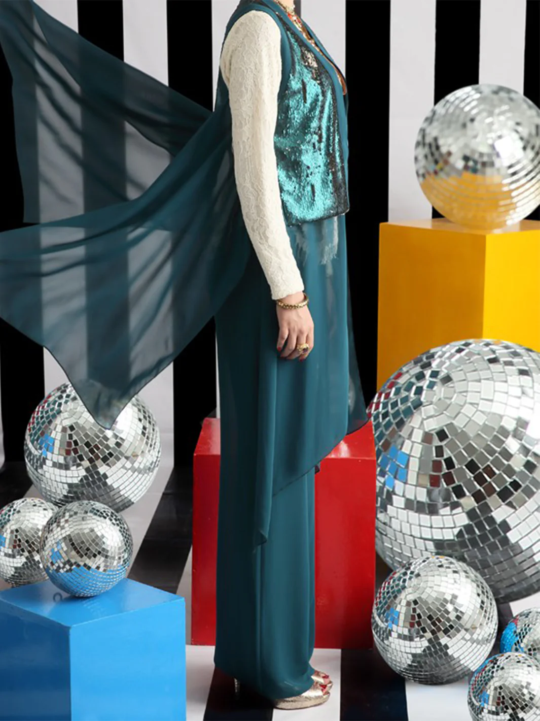 Green Women Trouser - AL-T-2011B - Image 2