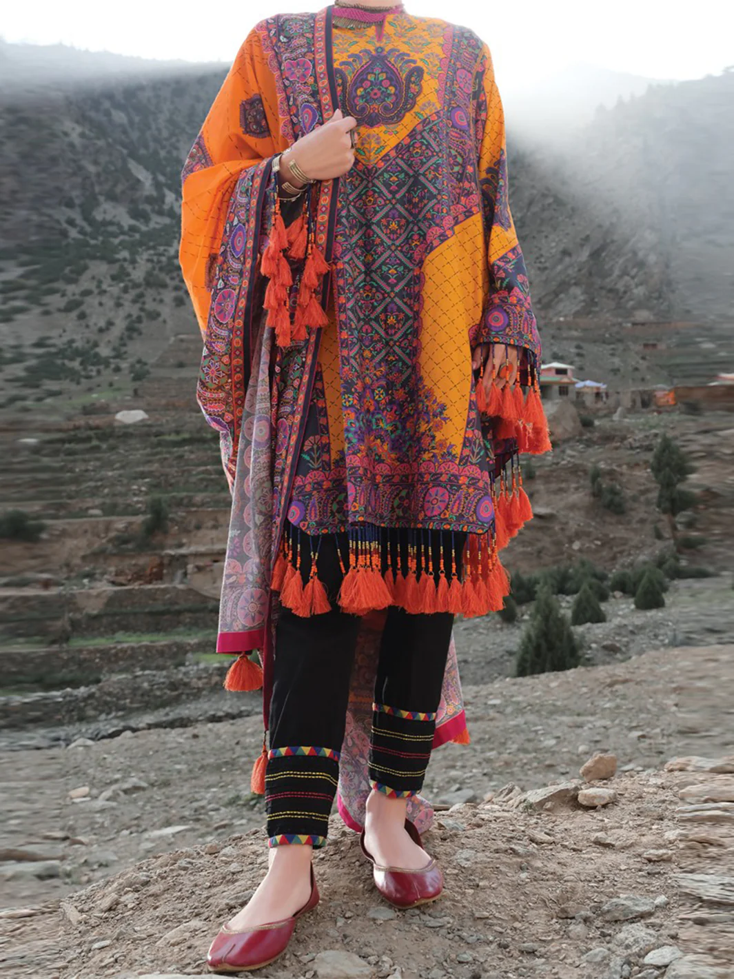 Yellow Cambric 2 Piece Unstitched - AWP-231